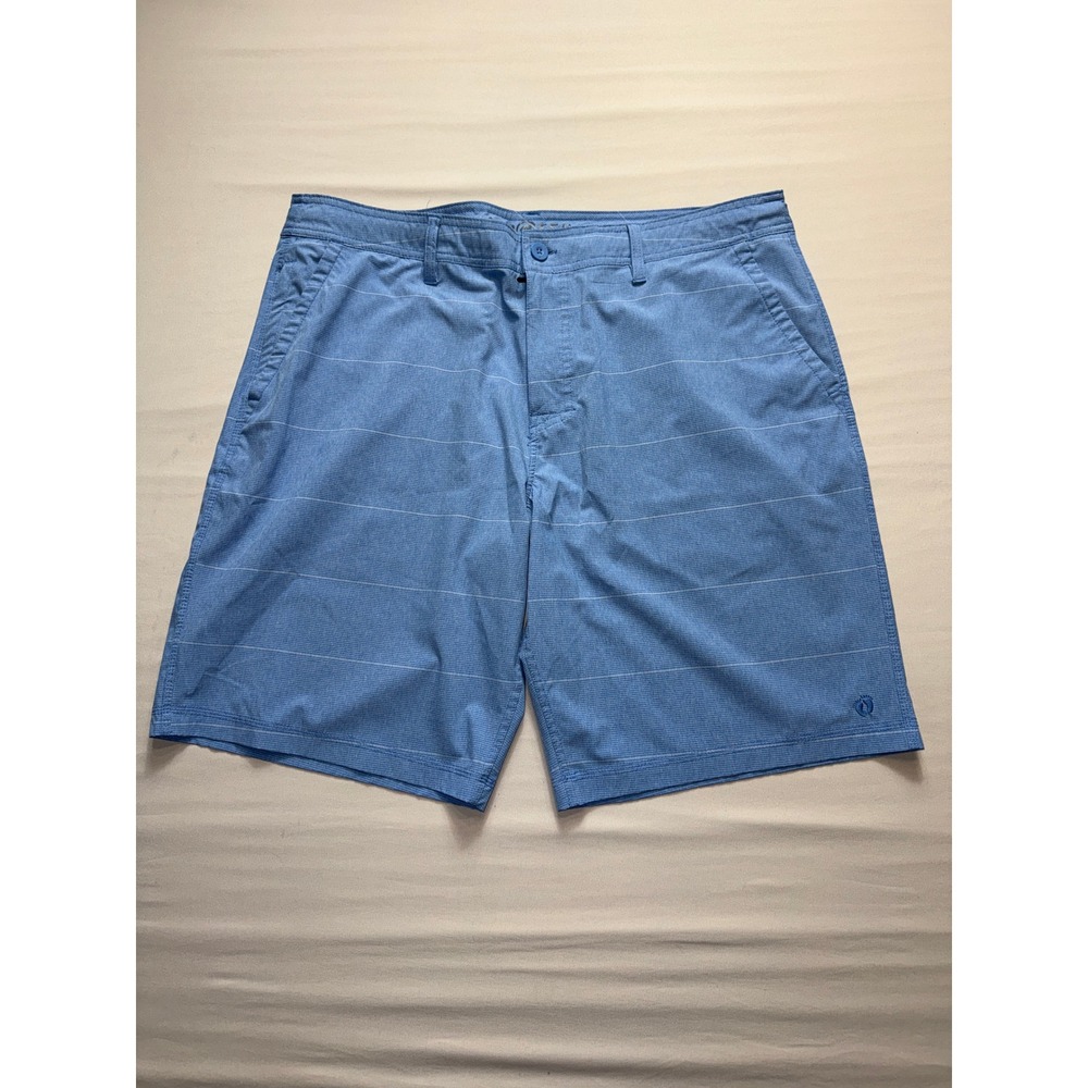 Hang Ten Mens Size 40 Blue Hybrid Board/Golf Shorts‎ Stretch Quick Dry Pinstripe